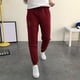thumbnail image 4 of Gibobby Pants Pantalones de chándal para mujer Cordón elástico Cintura alta Color sólido Forro polar Térmico Super Pantalones de salón de invierno (Wine, L), 4 of 5