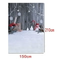 thumbnail image 3 of GreenDecor 5x7ft White Winter Snow Photographic Background Photo Backdrops Christmas Snowman Tree Wooden Wall Newborn Children Photo Studio Photocall Backdrop for Photography, 3 of 5