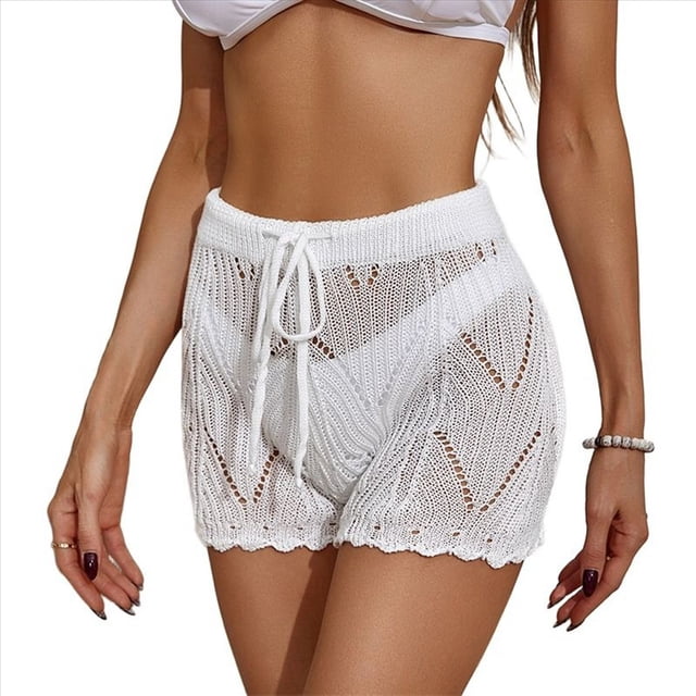 Traje de Baño Bikini de Punto con Cintura Alta y Aberturas para Mujer M