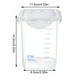 thumbnail image 4 of Inteprter Contenedor de almacenamiento de cereales de cocina con báscula, contenedor de plástico transparente para alimentos, lata de frutos Organizadores de utensilios de cocina Claro L, 4 of 6