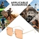 thumbnail image 5 of Gafas de sol cuadradas sin montura, gafas de sol de media montura metálica, gafas de sol retro, fabricadas en metal, 5 of 5