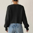 thumbnail image 6 of FDGIU Cardigan Sweaters for Women Trendy Cardigans Women's Casual Sweater Tops High V-Neck Long Sleeves Button Coat Jacket Knitted Blouse, 6 of 6