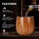 thumbnail image 3 of Vaso de Whisky Antiguo de Madera Hecho A Mano, Regalo para Hombres, Papá, Esposo, Hermano, Vaso para el Día del Padre y Aniversario., 3 of 5