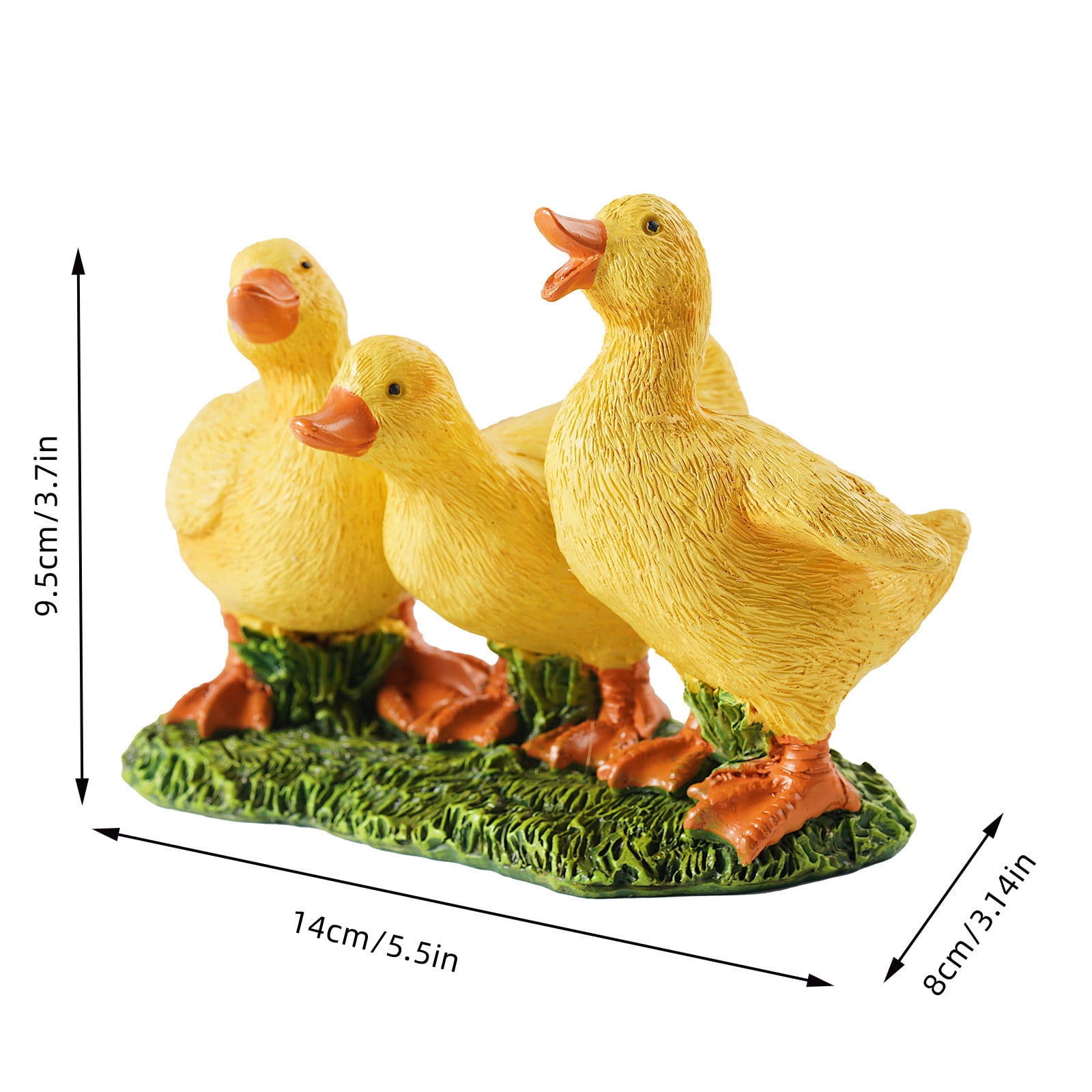 3 Packs Outdoor Resin Garden Statue Hand Painted Decorative Sculpture for Courtyard Patio Yard Decor Unique Home Art Craft Durable Weather Resistant