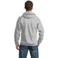 thumbnail image 2 of Port & Company PC90ZH Essential Fleece Full-Zip Hooded Sweatshirt, Ash, 4XL, 2 of 2