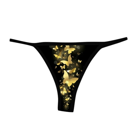 

Women Underwear Briefs Funny Printing Plus Size Solid Color High Waist Panties