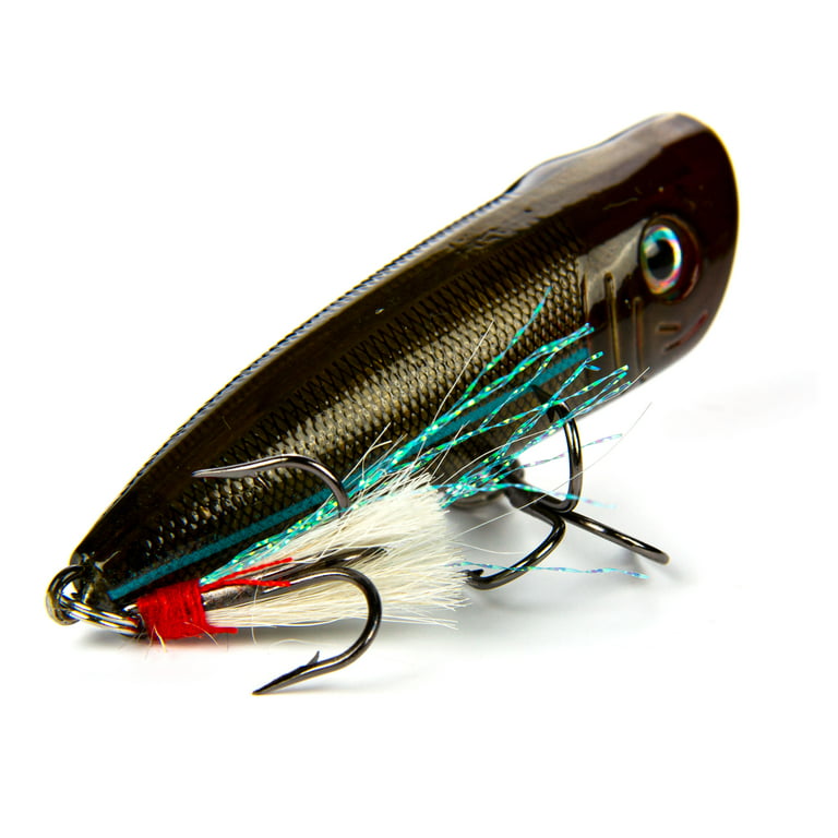 POPPER WOOD SALTWATER TOPWATER CASTING-TROLLING FISHING LURE 7IN 2 1/2 OZ  GREEN