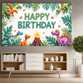thumbnail image 3 of Dinosaur Design Birthday Banner Fun Decoration Happy Birthday Sign for Kid's Party Indoor Event Celebration, 3 of 7