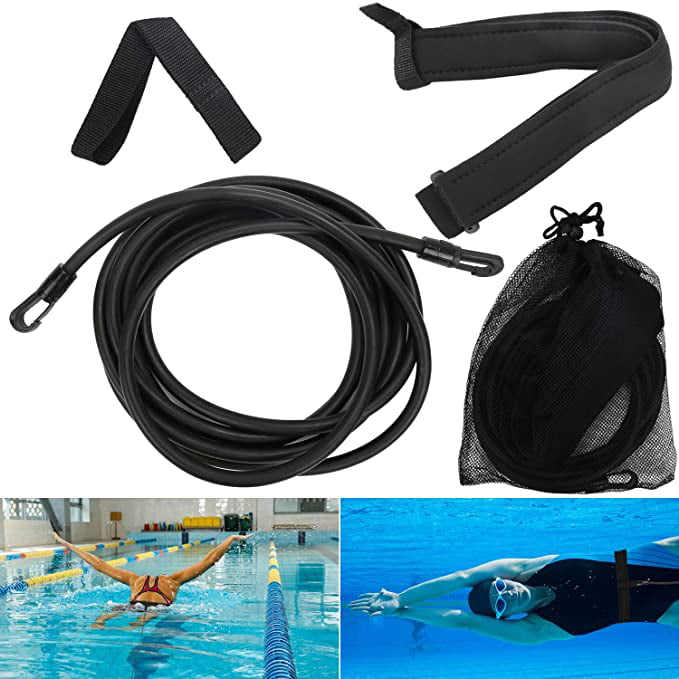4M Swimming Pool Bungee Trainer Training Belt Resistance Safety Leash 2 Choice 