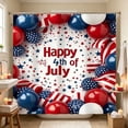 thumbnail image 4 of Clearance! 4th of July Shower Curtain, Patriotic Firework Summer Shower Curtain for Bathroom Home Decor, 70 W x70 H Inch Waterproof Polyester Fabric with Hooks(C), 4 of 6