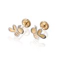 thumbnail image 1 of GIALLO | Aretes de oro 14K broquel Abejas oro blanco y amarillo GIALLO Para bebés, niñas y mujeres, 1 of 5