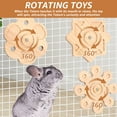 thumbnail image 4 of LINFANG 3 Pcs Chinchilla Chew Toy Wood Rotating Chinchilla Wheel Multifunctional Interactive Teeth Grinding Toy for Cage Enclosure Play Area, 4 of 9