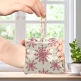 thumbnail image 4 of PU Leather Coin Purse Wallet Compact Water-Resistant Card Cases Money Organizers Elegant Red Snowflakes Pattern, 4 of 7