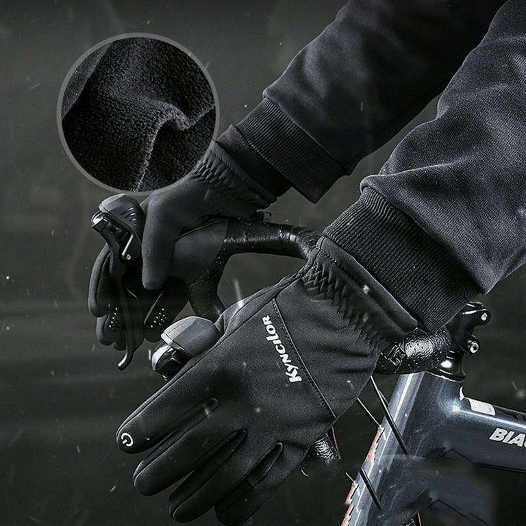 ASFGIMUJ Winter Gloves Women Men Winter Zipper Touchscreen