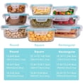 thumbnail image 2 of Recipientes de vidrio para almacenar alimentos con tapas, [18 piezas] Recipientes para preparar comidas para almacenar alimentos, libres de BPA y a prueba de fugas (9 tapas y 9 recipientes), 2 of 7
