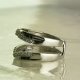 thumbnail image 2 of Dreamofdazzles Jewels 2.50 Ctw Round Cut Black & White Diamond Wedding Anniversary Curved Chevron Enhancer Guard Band Ring 14K White Gold Plated 925 Sterling Silver 925 Sterling Silver -8.5, 2 of 4