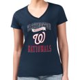 thumbnail image 4 of Women's G-III 4Her by Carl Banks Navy Washington Nationals Super-Slim Fit Lightweight Team Logo Graphic V-Neck T-Shirt, 4 of 5