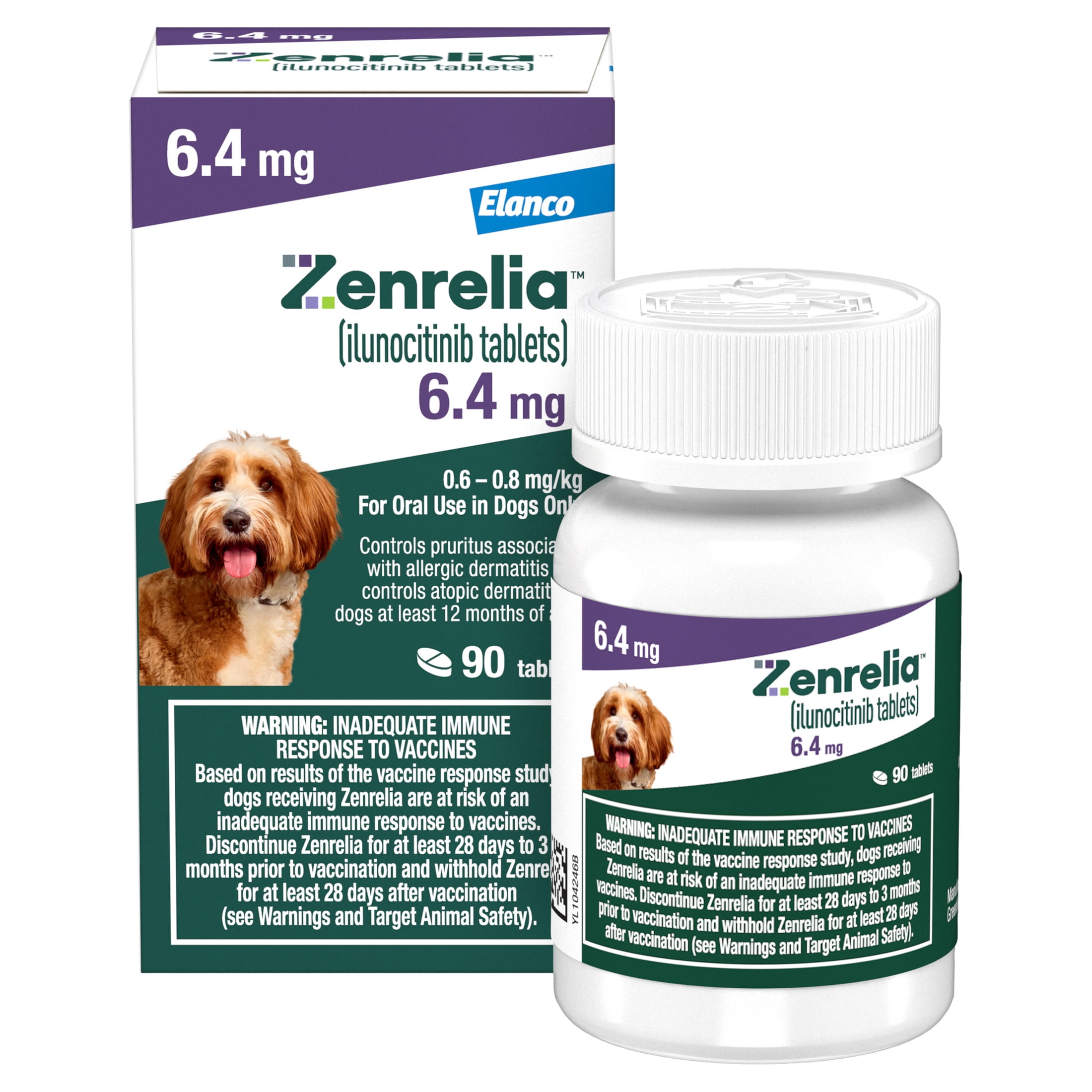 Zenrelia (Ilunocitinib Tablet) Once Daily Prescription Itch Relief for Dogs 6.4 mg