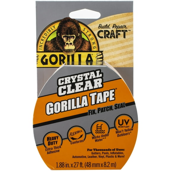 Gorilla Glue Clear Repair Clear Tape 9 Yard Roll, New