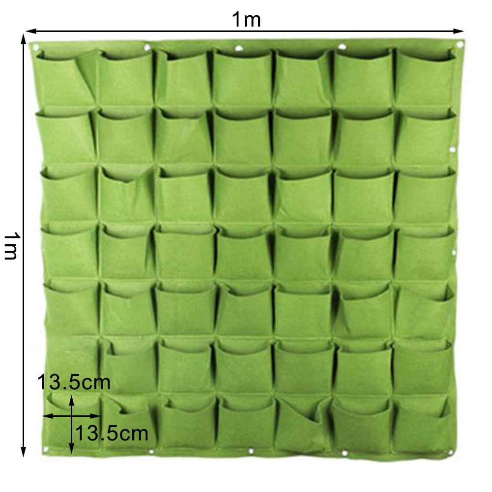 Whatever You Like-Vertical Felt Grow Bags Wall Mounted Planter Multi-Pocket Garden Hanging Planters for Indoor Outdoor Plants Flowers Vegetables Green"}