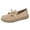 Camel_006, variant on Women's Lace-Up Loafers Retro Round Toe Slip On Beaded Comfortable Non Slip Casual Flats Moccasins Shoes for Work Walking Coffee 6.5(EU-37)