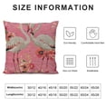 thumbnail image 6 of YANMS Flamingos Pattern Pillow Covers Throw Pillowcase Vintage Pink Decorative Cushion Covers Square Outdoor Indoor Couch Bedroom White, 6 of 6