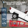 thumbnail image 6 of GARVEE 2-Pack 5T Auto Car Truck Service Ramps Lifts,Low Profile Hydraulic Car Ramps for Oil Changes,Adjustable Lift Height,Red&Black, 6 of 7
