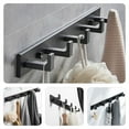 thumbnail image 2 of Homoyoyo Modern Black Aluminum Wall-Mounted Coat Hook for Storage Use, 2 of 8