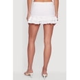 thumbnail image 4 of Women's Denim Frayed Ruffle Tiered Mini Skirt, 4 of 4