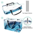 thumbnail image 4 of Dolphin Large Capacity Foldable Reusable Oxford Cloth Laundry Basket - Multipurpose Tote Bag, Shopping Bag, Picnic Basket, 4 of 7