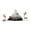White/Black, variant on Yajisi Resin Sitting Standing Deer Statues Reindeer Figurines Mountain Rockery Sculpture for Living Room TV Cabinet Decoration White and Gold (7.9 inches / 20 cm)