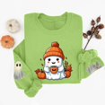 thumbnail image 3 of Womens Halloween Sweatshirts Casual Long Sleeve Cute Halloween Ghost Printed Winter Sweaters Loose Crewneck Pullover Blouses Ladies Halloween Costumes, 3 of 5