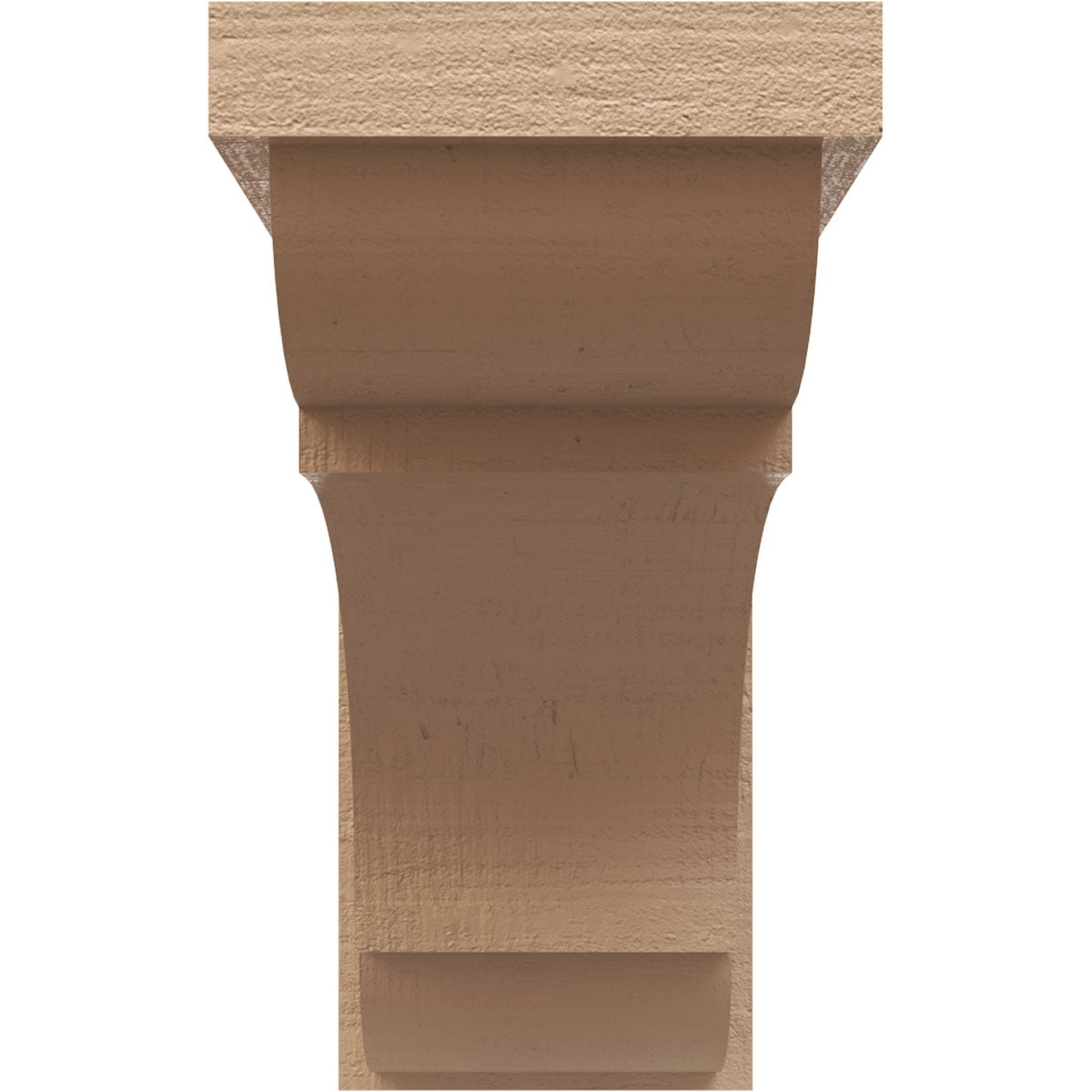 6"W x 18"D x 12"H Classic Bryant Rough Cedar Woodgrain TimberThane Corbel, Primed Tan