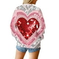 thumbnail image 6 of Vintage Tees for Women 2025 Cute Heart Print Long Sleeve Tunic Tops Casual Round Neck Long Sleeve Printed T-Shirt Top Dressy Casual Loose Blouses, 6 of 7