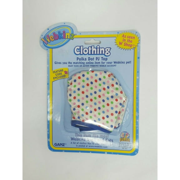Webkinz Clothing Polka Dot PJ Bottoms Feature Code Enclosed