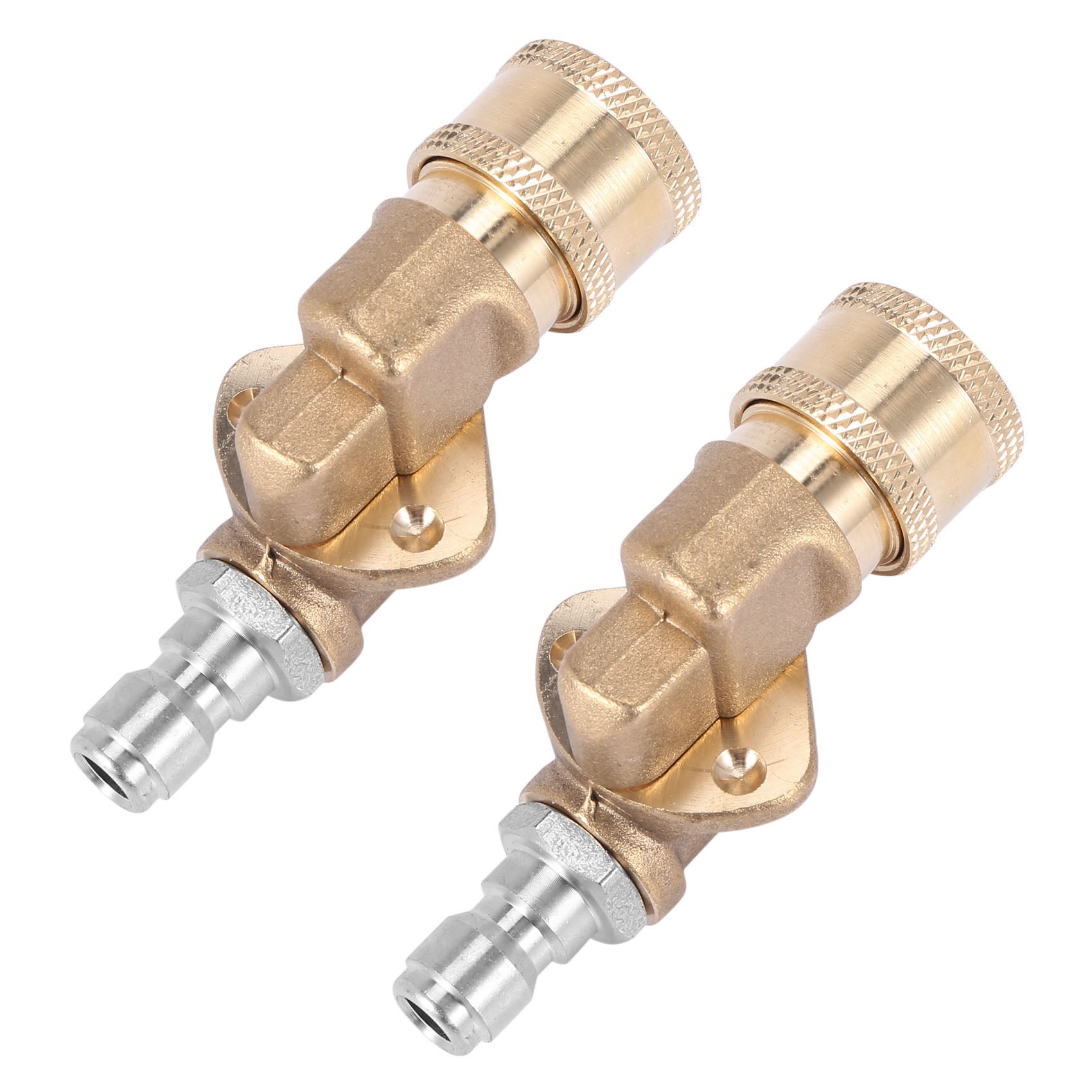 2X Quick Connecting Pivoting Coupler for Pressure Washer Spray Nozzle