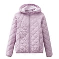thumbnail image 4 of Women's Bomber Jacket Zip Up Coat with Pockets Purple XXXXL, 4 of 5
