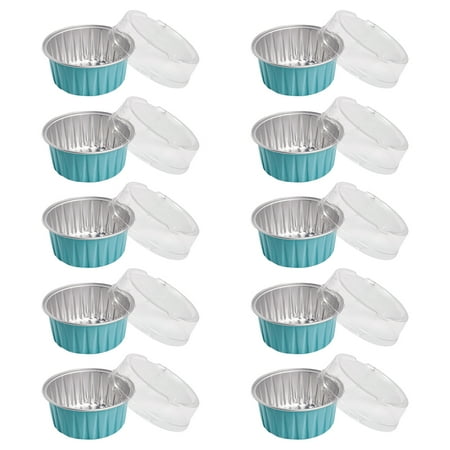 

Ekeka Clearance ! 10pcs Cake Pan Wedding Baking Cup Reusable Birthday Party Aluminum Foil Bakeware