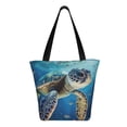 thumbnail image 3 of Bingfone Watercolor Turtle Women Shoulder Tote Bags Casual Bag Ladies Shopping Handbag, 3 of 8