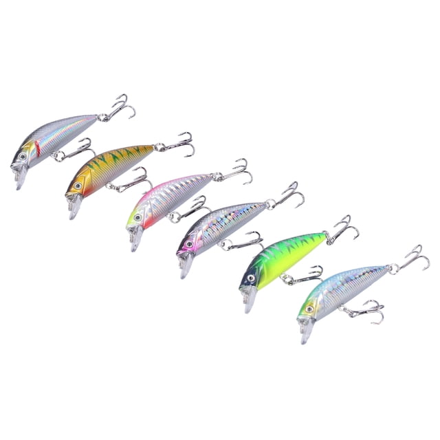 Señuelos Crankbait Bass, Equipo De Pesca 6 Uds Kit De Señuelos De Pesca Señuelos De Pesca Para Mensaje De Río, Lago, Agua Salada ANGGREK Ocean Broad Surfboard Fins