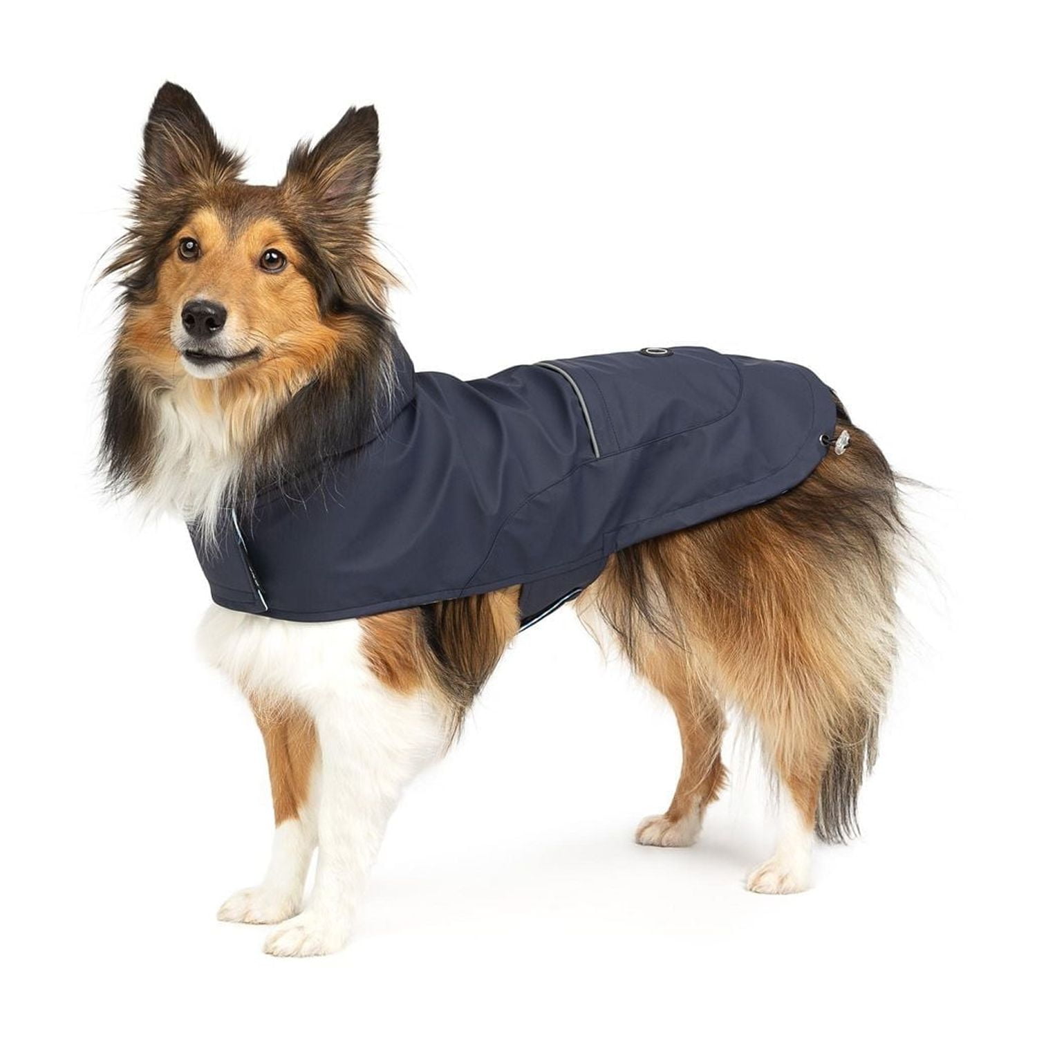 One Paw, Dog Raincoat, Reflective, Water Resistant, Multiple Sizes and Colours, Navy Raincoat for Dogs