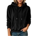 thumbnail image 2 of Warop Women's Oversized Hoodies Knitted Sweatshirt Long-Sleeve Drawstring Pullover with Pockets Fall Winter Clothes, 2 of 6
