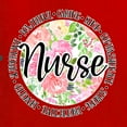 thumbnail image 2 of Floral Nurse Appreciation Pop Culture Womens Slim Fit Junior Tee, Red, X-Large, 2 of 5