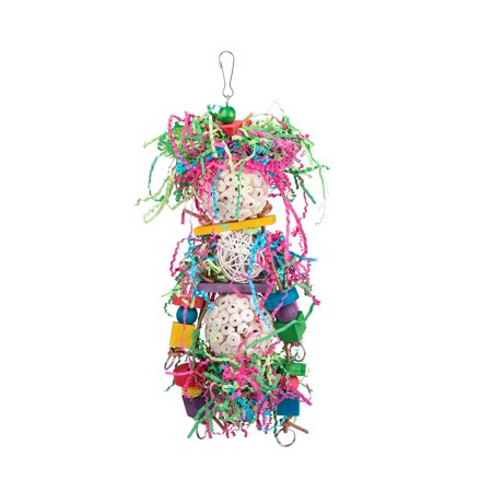 Tearing Toy  Cage Bite Toy  Training Metal Bell  Bird Chewing Toy  Parrot Toy for Budgies  Hamster  Chinchilla  Rabbit  Parakeets  Conures