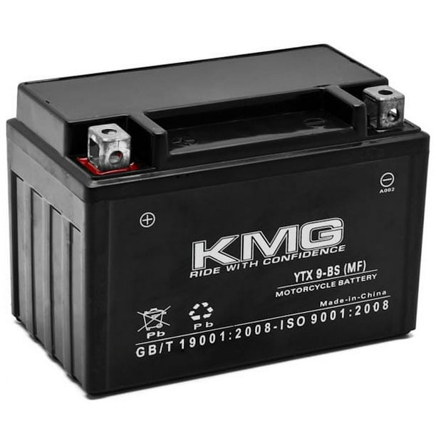 KMG Batterie 12V Compatible avec Honda 150 CH150 Elite 1987 YTX9-BS Batterie Étanche Sans Entretien Batterie de Remplacement 12V SMF Haute Performance