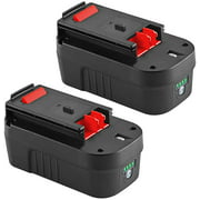 TenHutt 18V 6.0Ah Replacement Battery for Black and Decker 18V Cordless Power Tools Lithium-Ion Battery HPB18 HPB18-OPE 244760-00 A1718 FS18FL FSB18(2Pack)