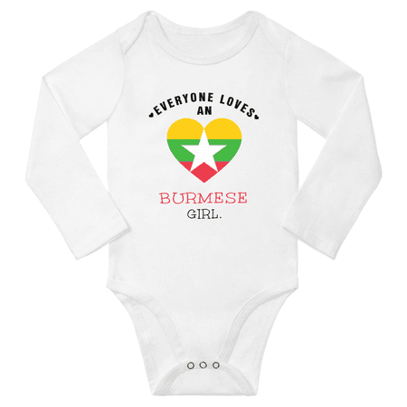 

Everyone Loves An Burmese Girl Baby Long Slevve Bodysuit (White 6-12 Months)
