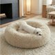 thumbnail image 2 of Feandrea Cama de Perros, Cama para Mascotas, Diámetro de 60 cm, Cojín Central Extraíble y Lavable, Alfombra de Felpa, Caqui Ombré, 2 of 9