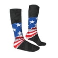 thumbnail image 4 of Lsque Shark With USA Flag Printed Crew Socks Men's Women's LightWeight Thin Casual Calf Socks ,Knee High Socks,Cotton Socks, 4 of 9