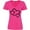 Hot Pink, variant on Inktastic Three Black Hearts Women's V-Neck T-Shirt